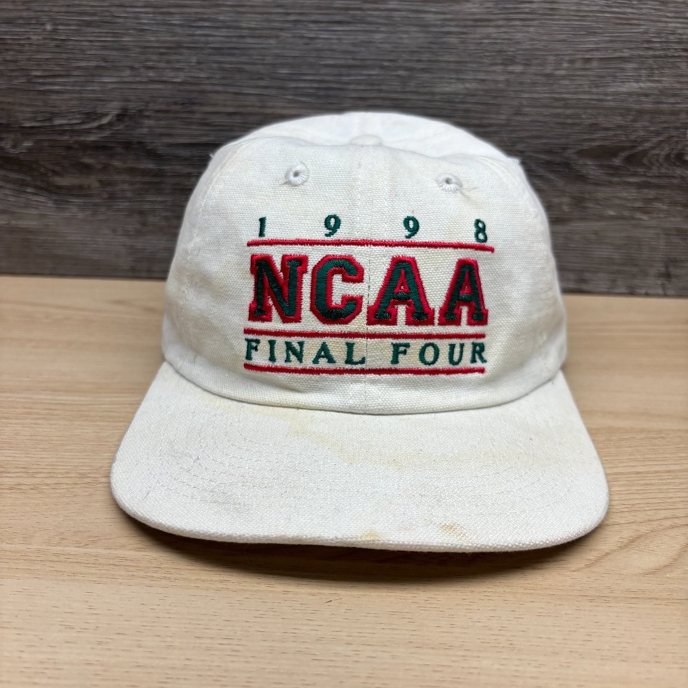 VINTAGE NCAA Final Four 1998 Hat Cap Strap Back White Mountain Dew Mens 90s